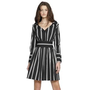 NWOT Alice + Olivia Iliana Party Dress in Mod Pinstripe